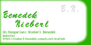 benedek nieberl business card